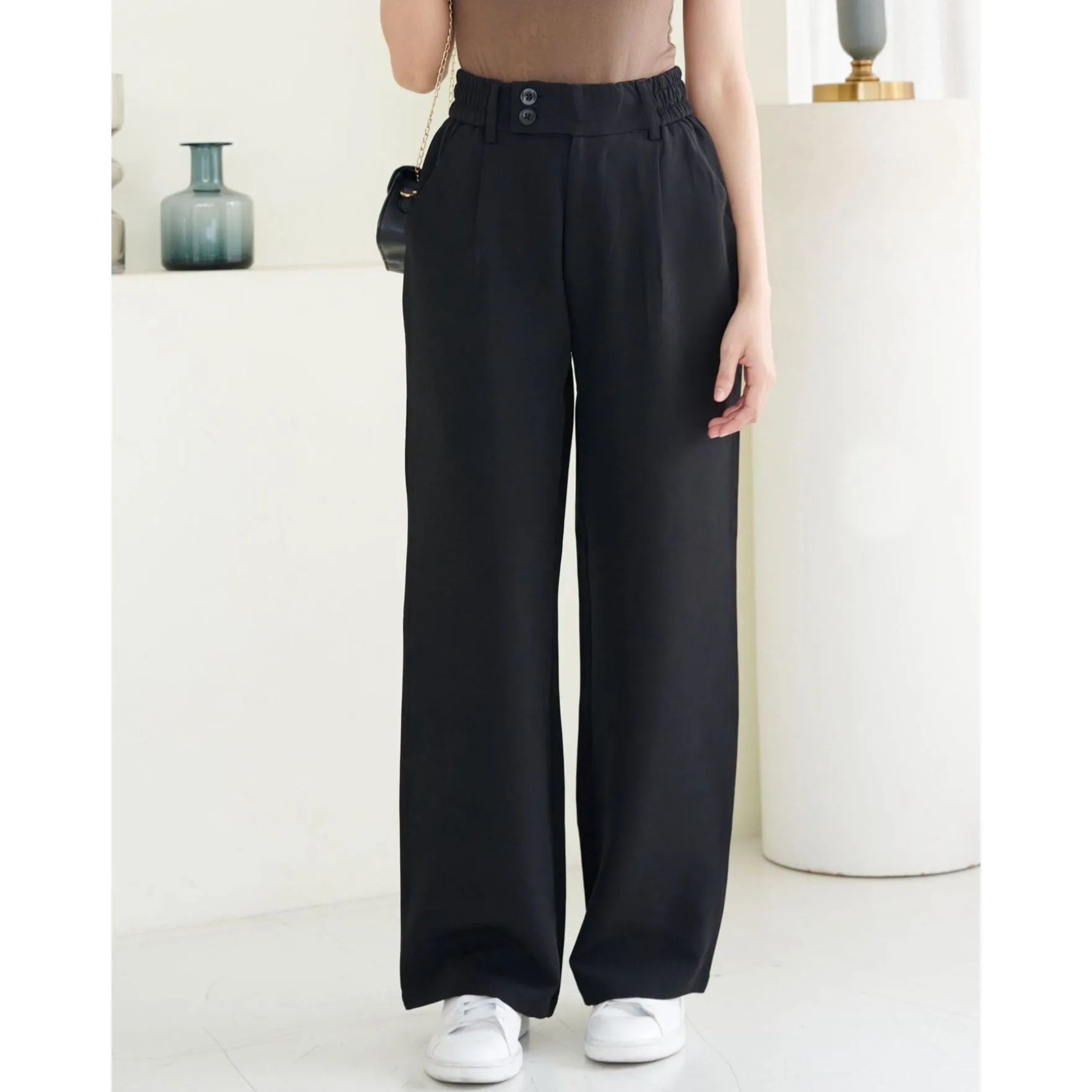 Urban Elegance Wide-Leg Joggers