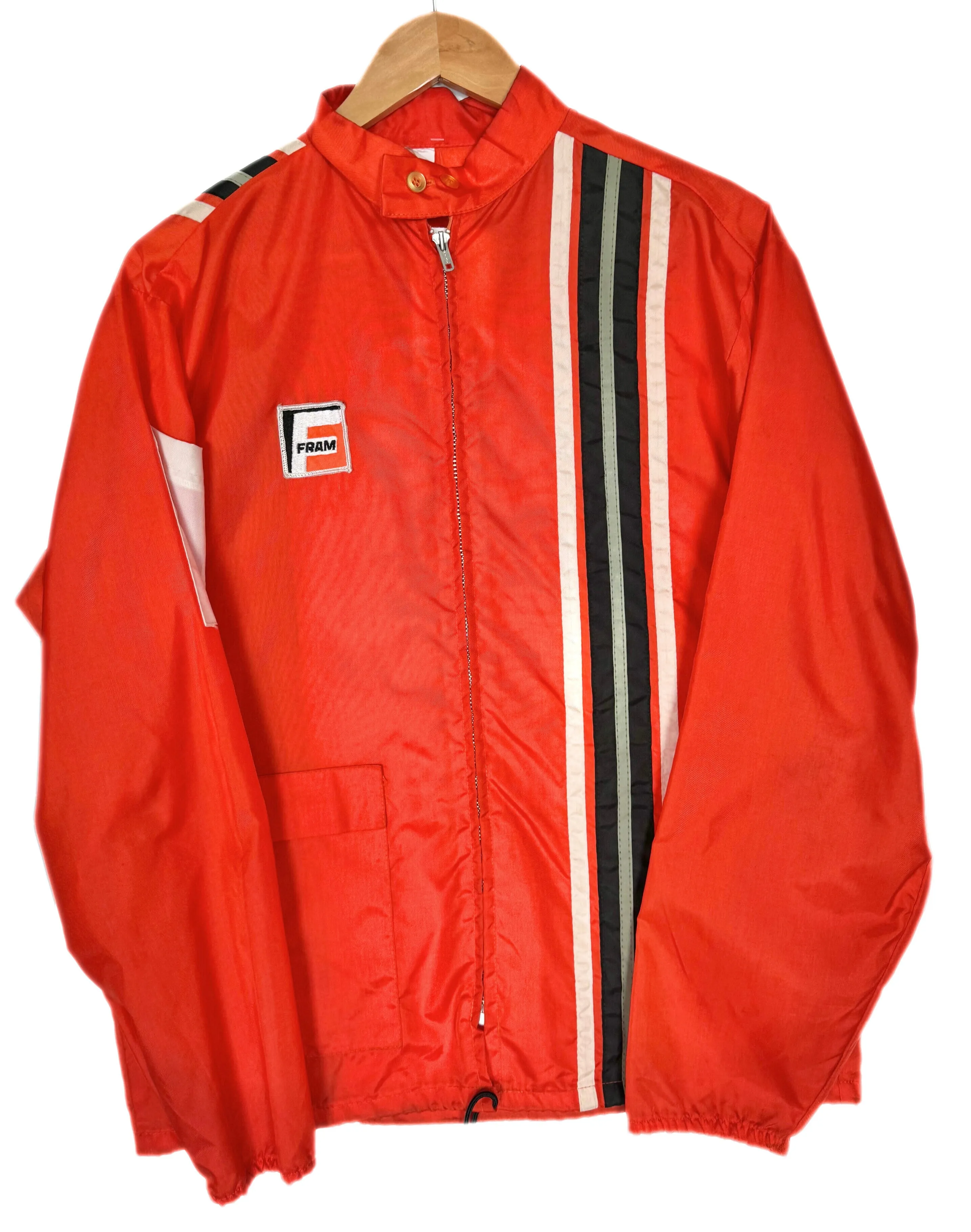 Vintage Orange Trucker Windbreaker (M)