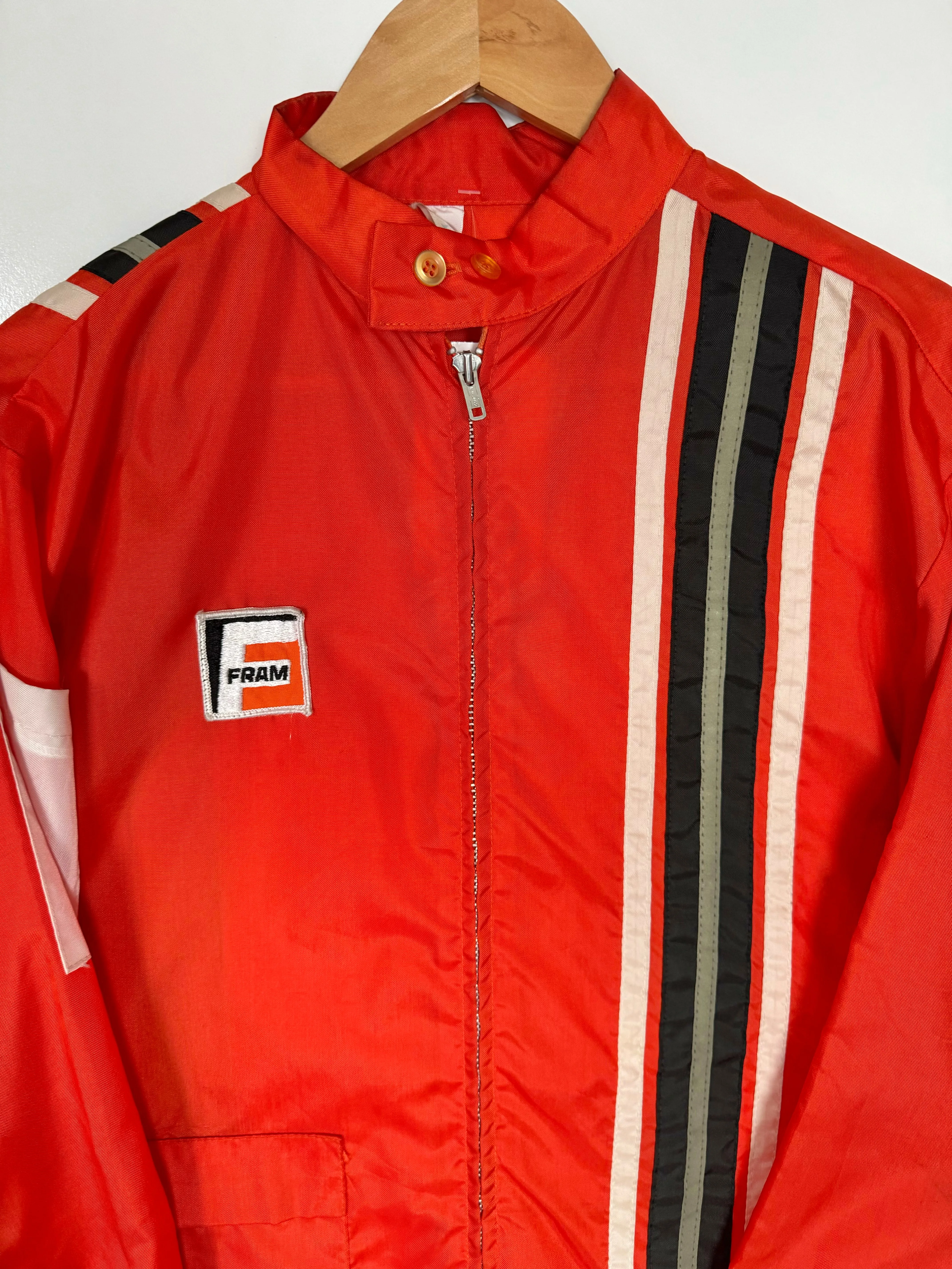 Vintage Orange Trucker Windbreaker (M)