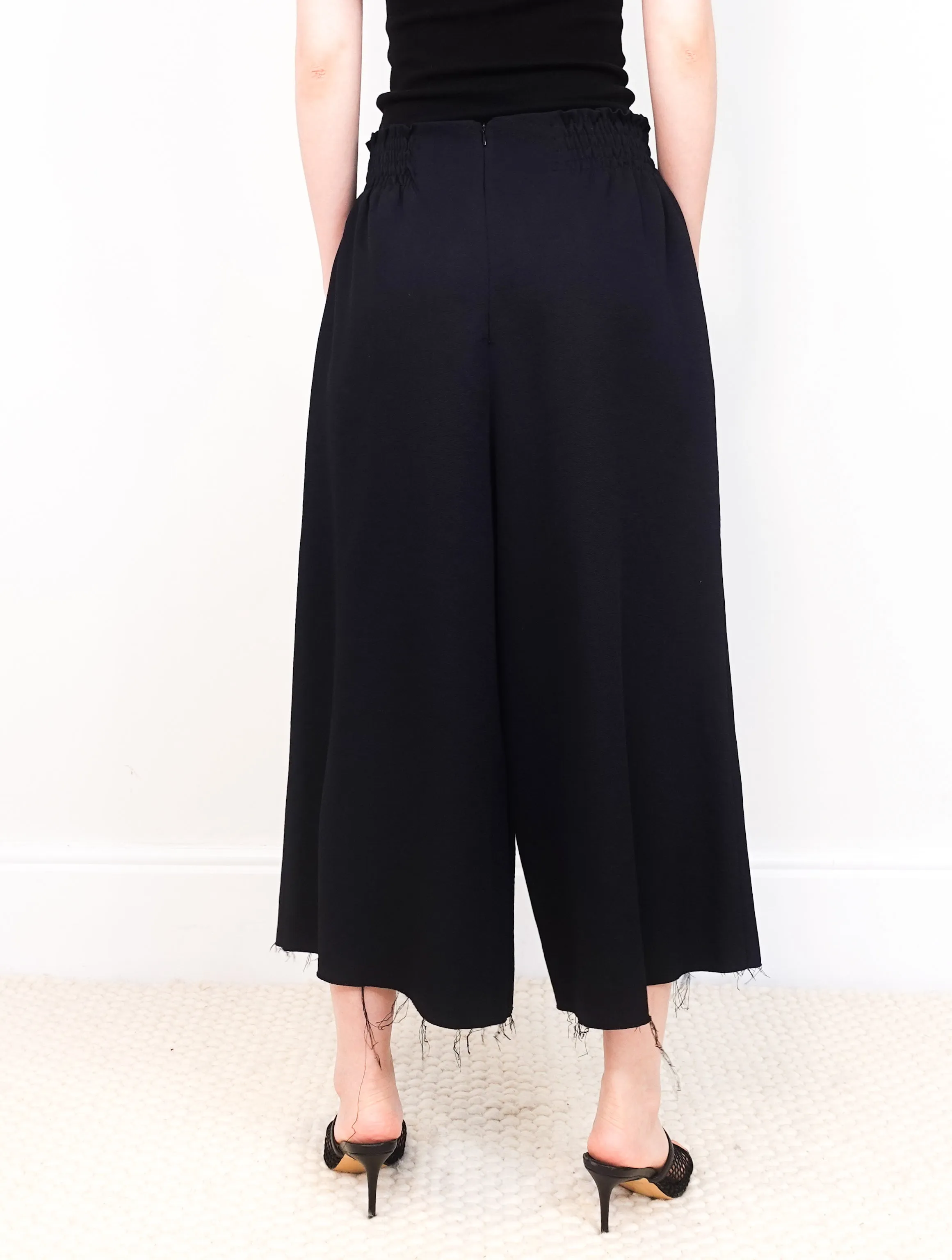 Wide leg black trousers