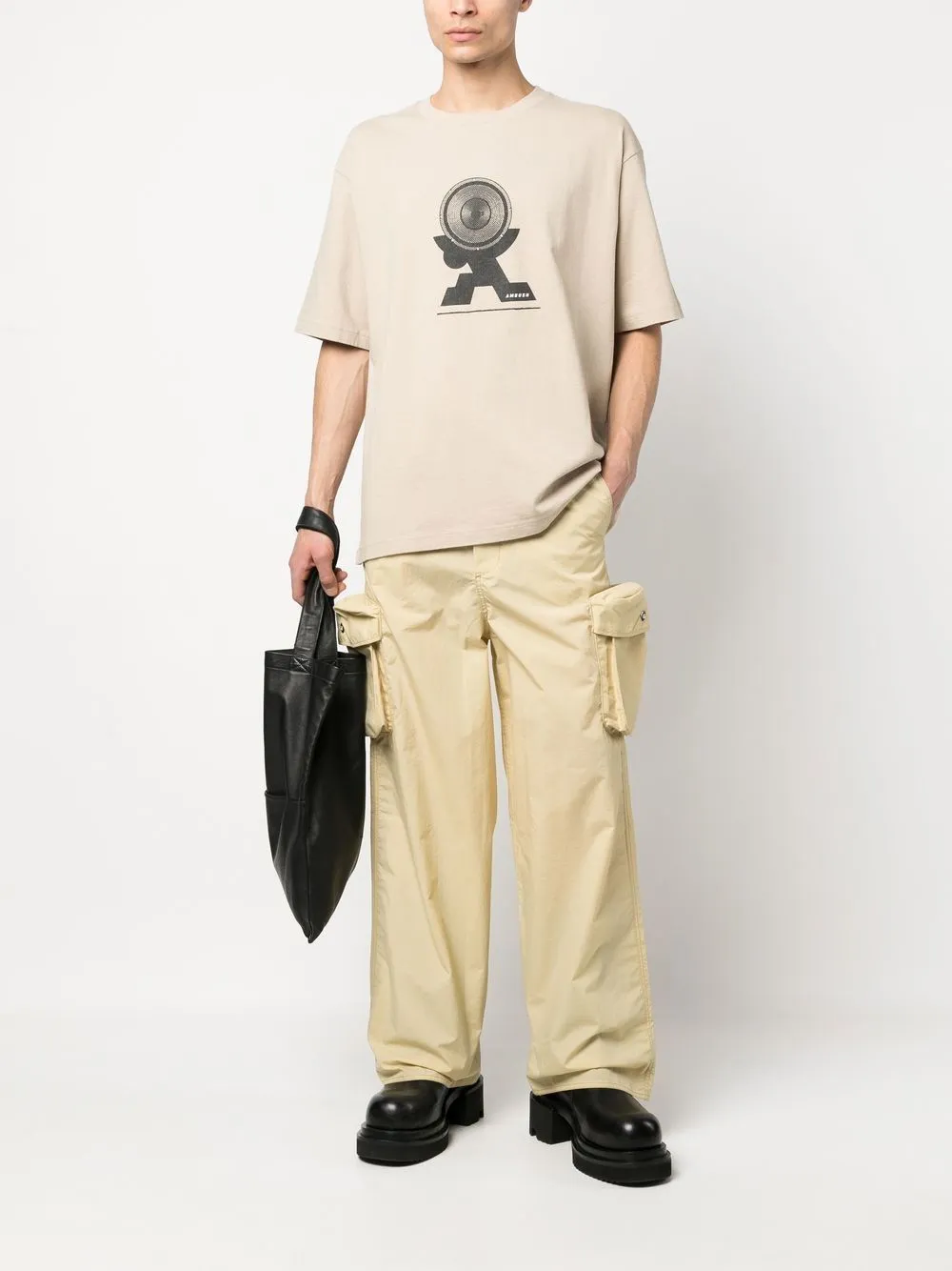 Wide-Leg Cargo Trousers