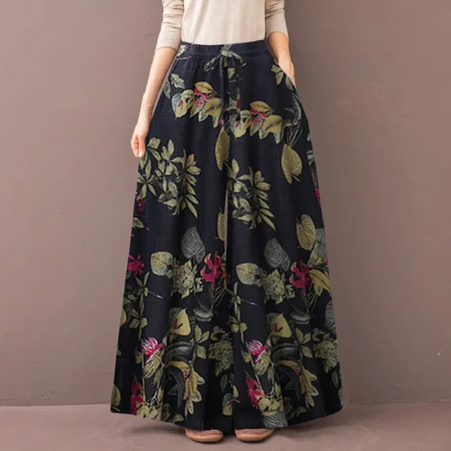 Wide Leg Palazzo Trousers