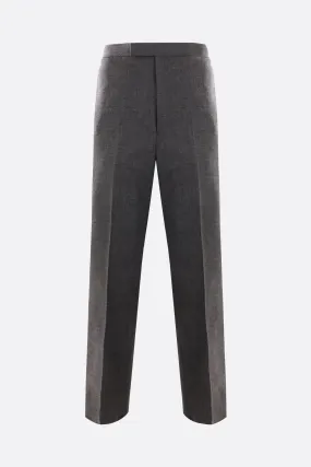 Wide-leg Textured Wool Trousers