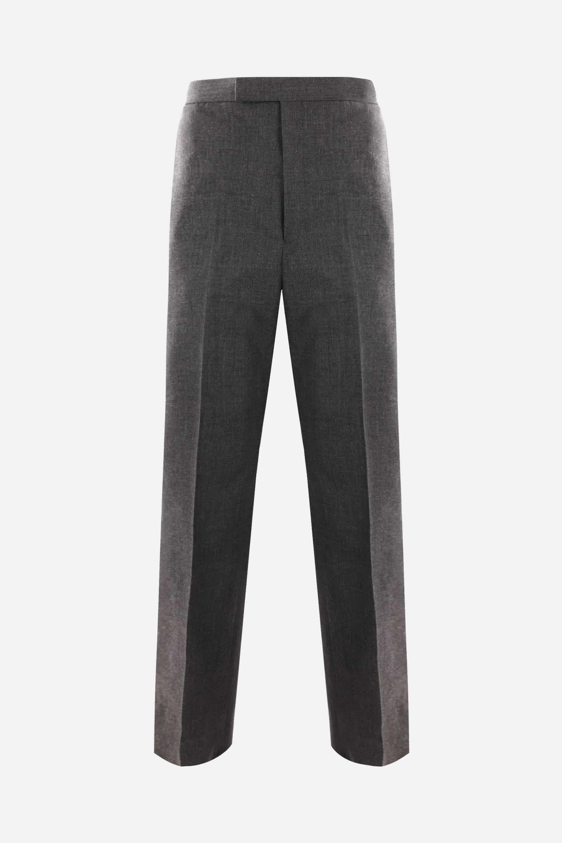 Wide-leg Textured Wool Trousers