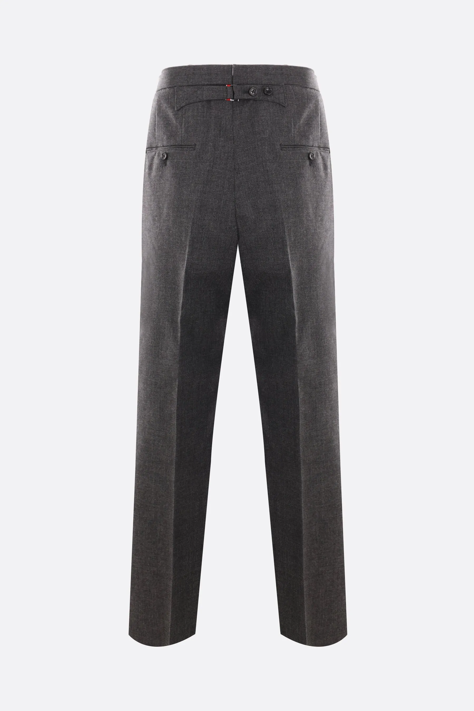 Wide-leg Textured Wool Trousers