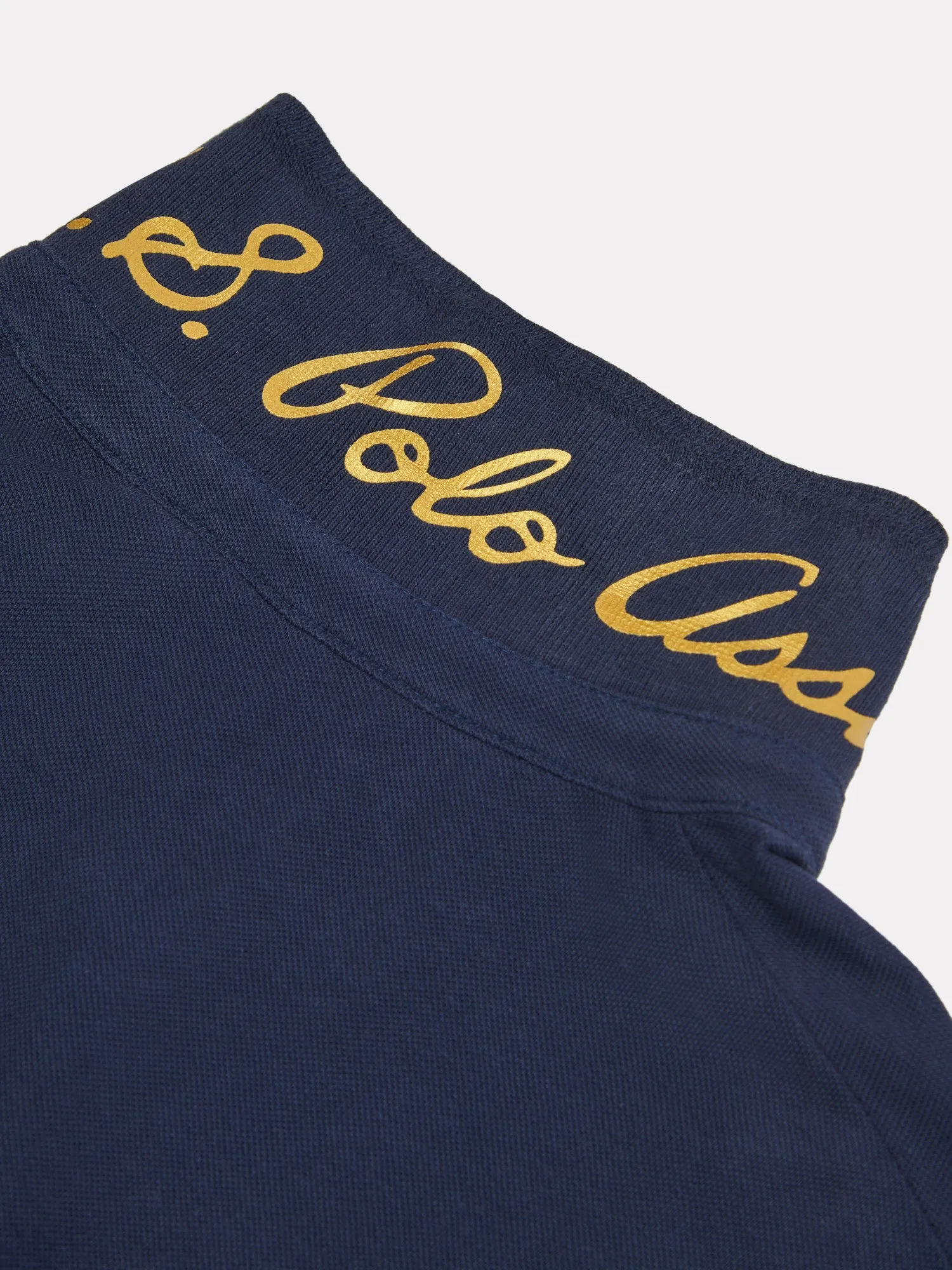 Womens Gold Player 3 Polo Shirt in Navy Iris