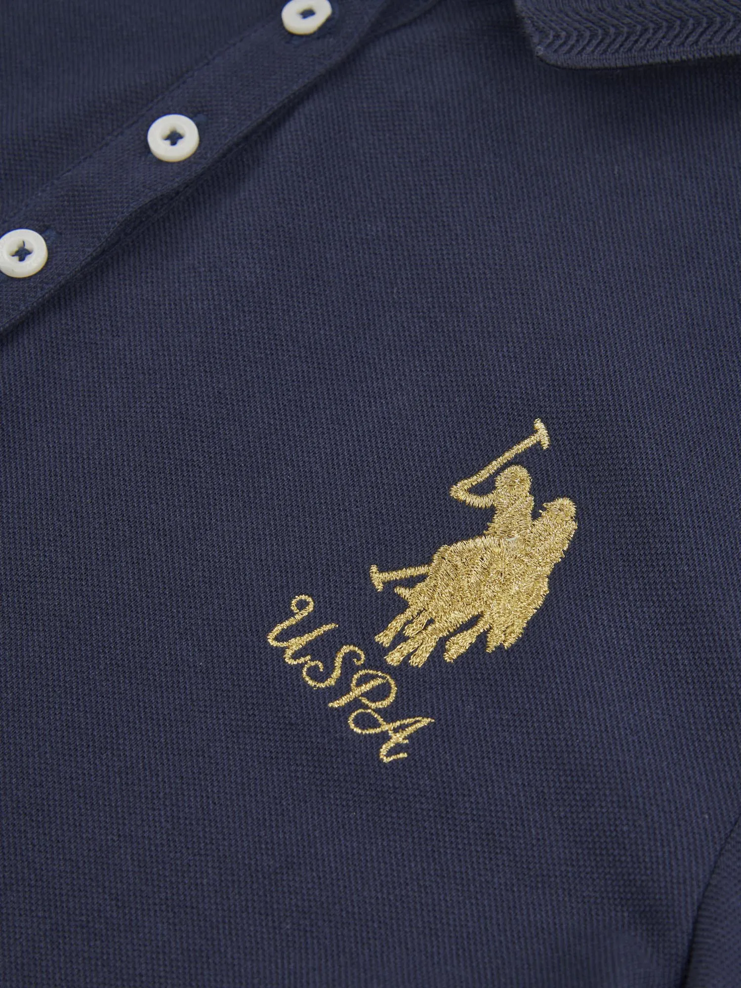 Womens Gold Player 3 Polo Shirt in Navy Iris